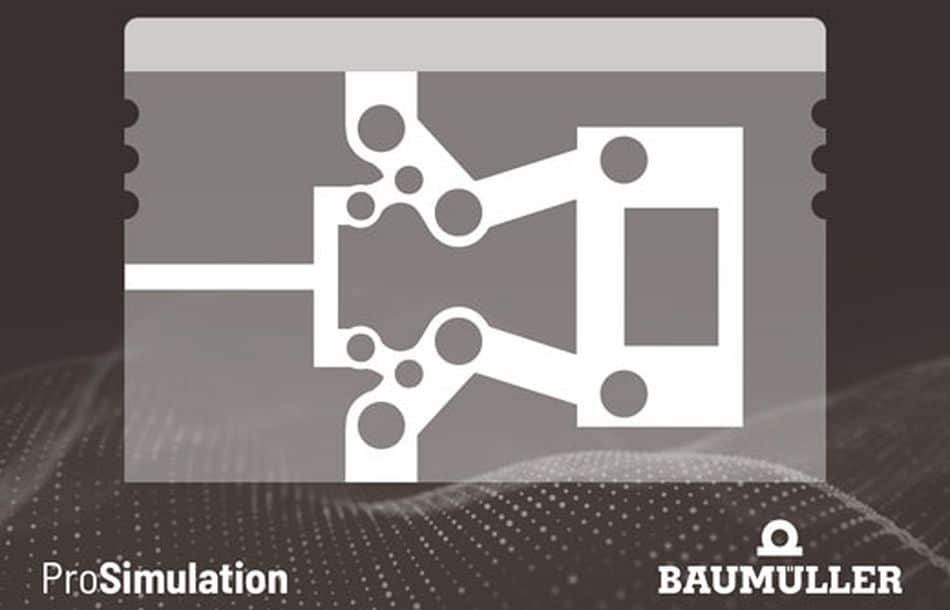 Baumüller integriert in ProSimulation ein Modell zur effizienten und optimalen Auslegung von elektrischen Antrieben für komplexe Kniehebelbewegungen