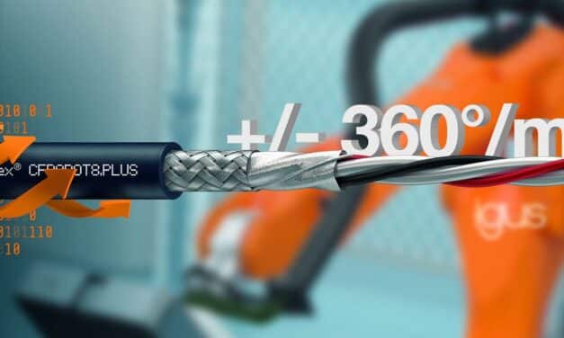 Neue Busleitung für ±360°/m Torsion an Robotern