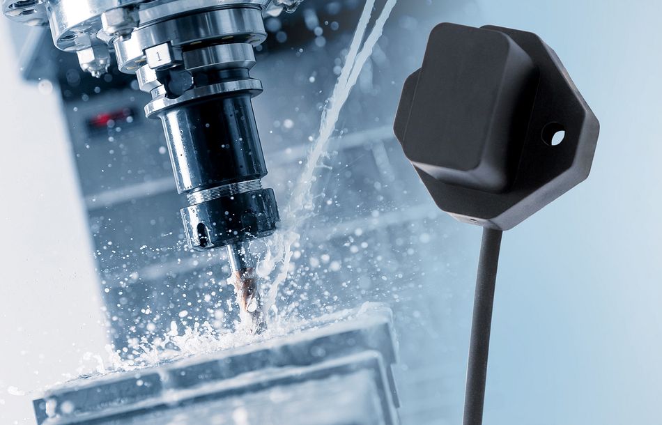 Der Contrinex-Travelsensor überprüft die Position der Spindelachse in einem begrenzten Raum Der Contrinex-Travelsensor überprüft die Position der Spindelachse in einem begrenzten Raum